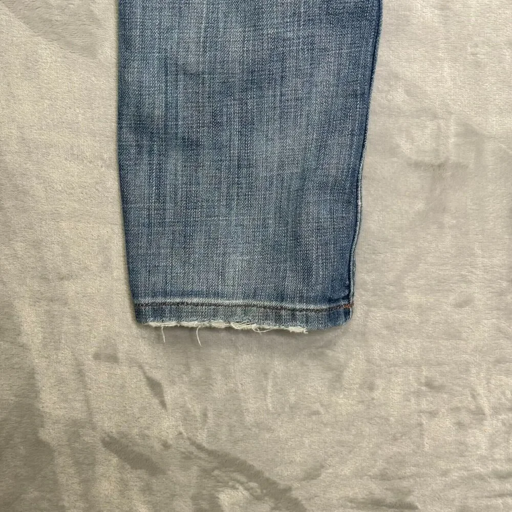 Banana Republic Mens Jeans 30 Medium Blue Distressed Cotton Blend Skinny